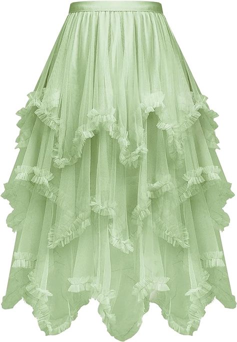 🎀 Twirl in style with our Tulle Skirt for Women! 💃 One size fits most with its elastic waist, this skirt is perfect for any occasion from casual outings to costume parties. Crafted from breathable Polyester, it's lightweight and easy to wear. Get yours now and add a touch of magic to your wardrobe! ✨ Tiered Tulle Skirt, Fairy Costume, Skirt, Costume Party, High & Low, Elastic Waist, Tulle Skirt, Top Styles, Elastic