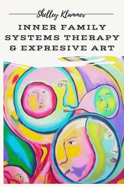 "Exploring my psyche through expressive art, I was astounded to discover all the different parts of self that I had inside." Written by Shelley Klammer. Internal Family Systems Art Therapy, Narrative Art Therapy, Family Art Therapy Activities, Ifs Parts Art, Art Therapy Canvas Ideas, Internal Family Systems Parts Mapping, Parts Work Therapy, Expressive Art Therapy Activities, Ifs Parts