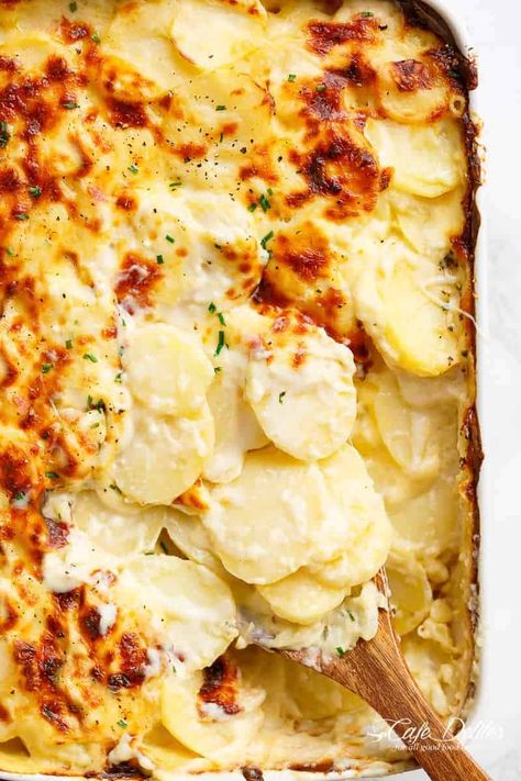 Parmesan Scalloped Potatoes, One Potato, Scalloped Potato Recipes, Sides Veggies, Food Sides, Recipes Side Dishes, Potato Side Dishes, Scalloped Potatoes, Best Side Dishes