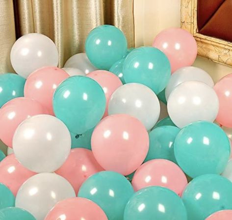 50 Pcs 12inch Pink and Mint Green Balloons Pink White Balloons, Mint Green Decor, Teal Balloons, Baby Party Decorations, Green Balloons, Zelda Birthday, Balloons For Birthday, Girls Birthday Party Decorations, Pastel Balloons