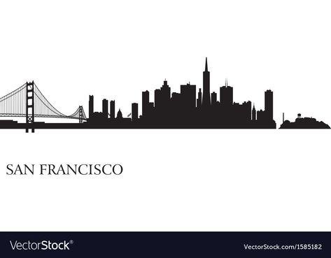 San Francisco Skyline Silhouette, San Francisco Silhouette, Mosaic Landscapes, San Antonio City, Mac Dre, Cleveland City, Silhouette Background, Beijing City, Skyline Artwork