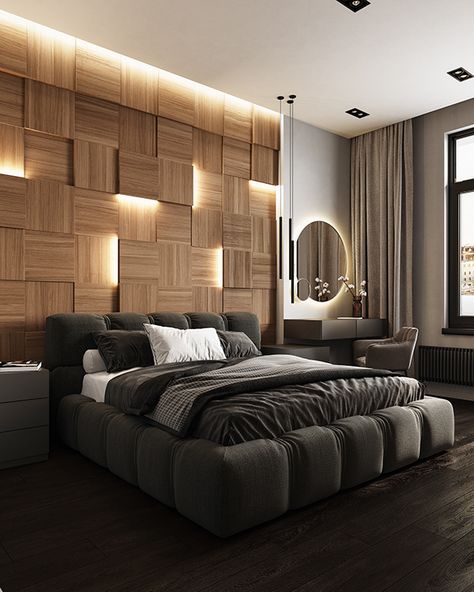 SILVER_OSOME on Behance Modern Luxury Bedroom, Luxury Bedroom Master, Bedroom Decor Design, Bedroom Bed Design, Bedroom Furniture Design, Room Design Bedroom, House Tour, Guest Bedrooms, Home Room Design