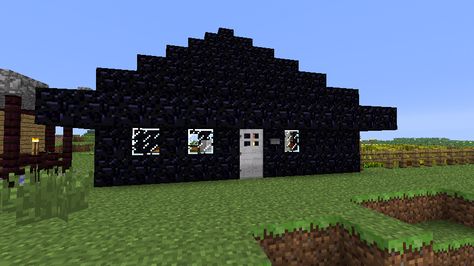 Minecraft house made out of obsidian...amazing❤️ Dark Oak Cottage Minecraft, Obsidian Farm Minecraft, Dark Oak Wood House Minecraft, Dark Oak Minecraft House, Minecraft Obsidian Generator, Minecraft House, Minecraft Houses, House Made, Salted Caramel