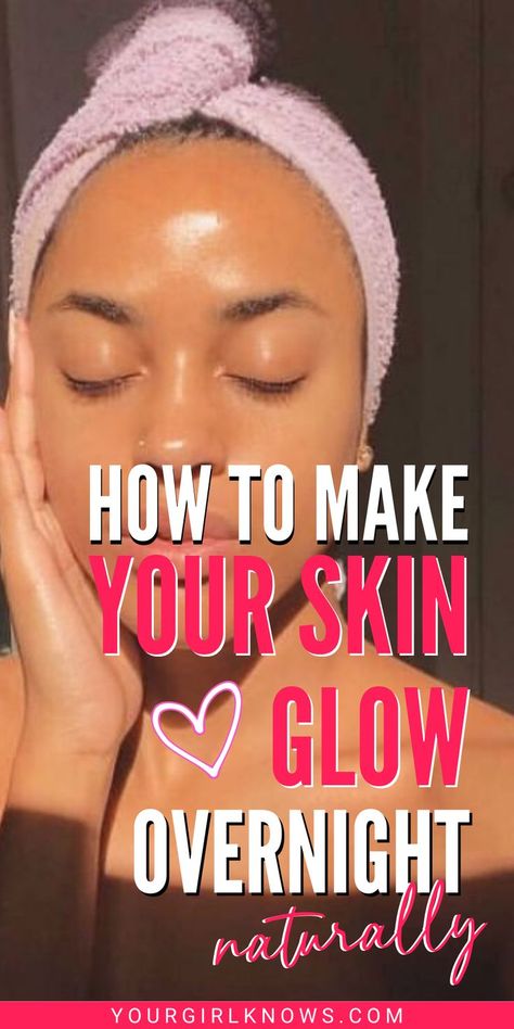 Who doesn't wanna wake up feeling radiant? With these 12 tips on how to make your skin glow naturally overnight, you'll be on your way to achieve your dreamy skin in a night's time! Glowing Skin Overnight, Clear Skin Overnight, Remedies For Glowing Skin, Home Remedies For Pimples, Overnight Face Mask, Pimples Under The Skin, Pimples Overnight, Pimples On Face, Skin Face Mask