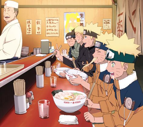 Wow all those years of treating Naruto out for ramen and now he's all grown up to treat Iruka-Sensei Susanoo Naruto, Materi Bahasa Jepang, Naruto Gaiden, Kurama Naruto, Manga Naruto, Kushina Uzumaki, Naruto Series, Naruto Cute, Naruto Pictures