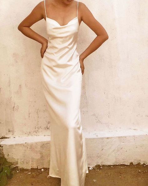 Slip Wedding Dress, Silk Chemise, Silk Dresses, Crystal White, Silk Gown, Grey Dress, Satin Prom Dress, White Bridal, White Silk