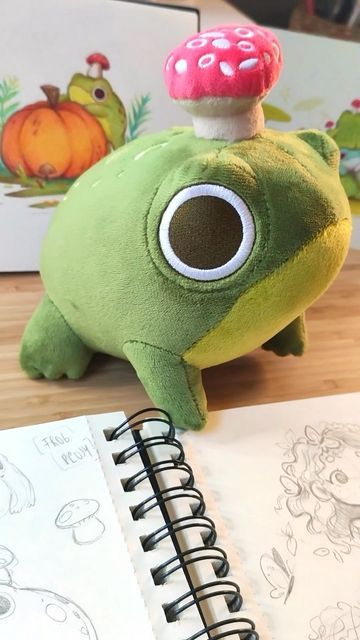 Plushie Collection Aesthetic, Cute Things To Have, Chibi Plush Pattern, Kawaii Things To Buy, Plushie Tutorial, Plushie Ideas, Frog Plush, Tiny Stuff, Cute Squishies