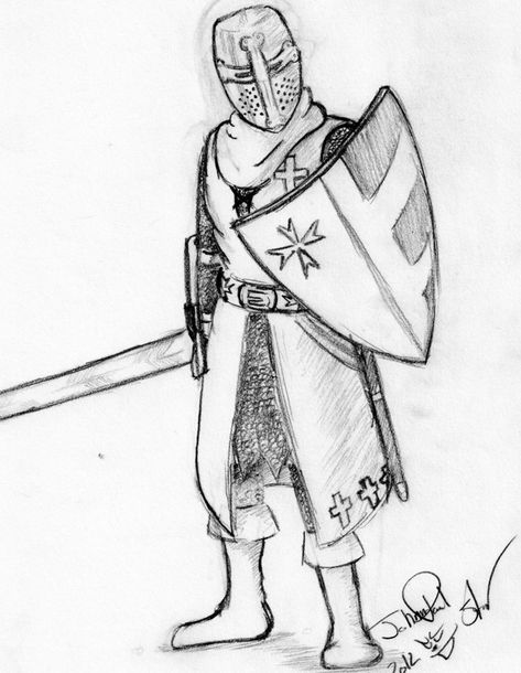 Feudalism Knight Drawing Unknown Original Source Knight Drawing, Soldier Drawing, Medieval Drawings, Knight Tattoo, Notebook Art, Tattoo Design Book, Knight Art, Tattoo Art Drawings, Graffiti Drawing