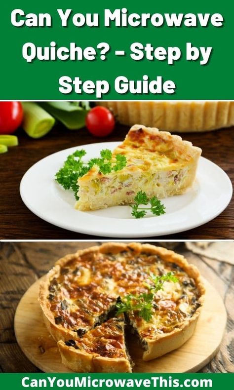 Can You Microwave Quiche? - Step by Step Guide Microwave Quiche Recipes, Microwave Quiche, Broccoli Quiche Recipes, Quiche Recipes Crustless, Microwave Meals, Spinach Quiche Recipes, Microwave Baking, Spinach Quiche, Crustless Quiche