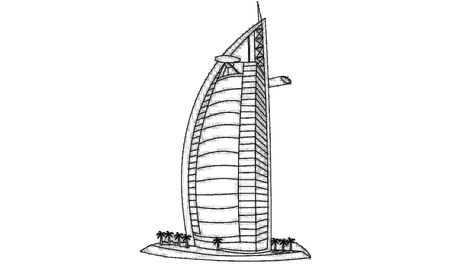 #burjalarab #burjalarabdrawing #drawing #pencilsketch Hotel Drawing, Dubai Skyscraper, Luxurious Hotel, Burj Al Arab, Most Luxurious Hotels, Pencil Sketch, Worlds Largest, Skyscraper, To Draw