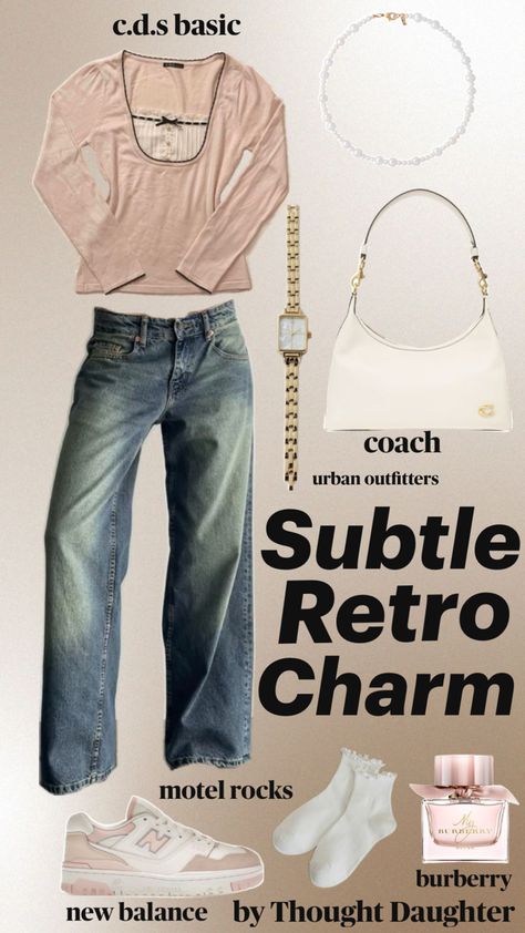 Super cute outfit inspo with the retro vibe. Outfit inspos for school/uni/college or even mufti days/non-school uniform days! Motel Rocks, Retro Vibe, Cute Outfit, New Balance, Burberry, Urban Outfitters, Cute Outfits, Super Cute, Outfit Inspo