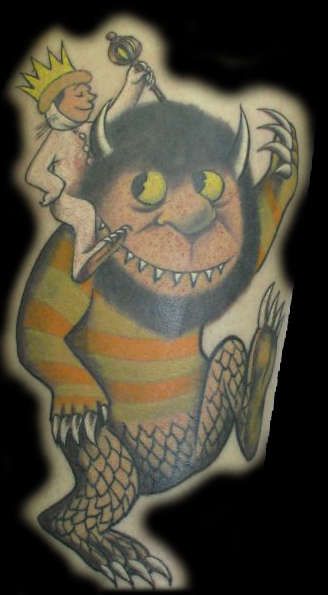 Where The Wild Things Are Where The Wild Things Are Tattoo Simple, Where The Wild Things Are Tattoo, Wild Things Are Tattoo, Pictures Of Tattoos, Cap Tattoo, Shoulder Cap Tattoo, Book Tattoos, Rip Tattoo, Tattooed Woman