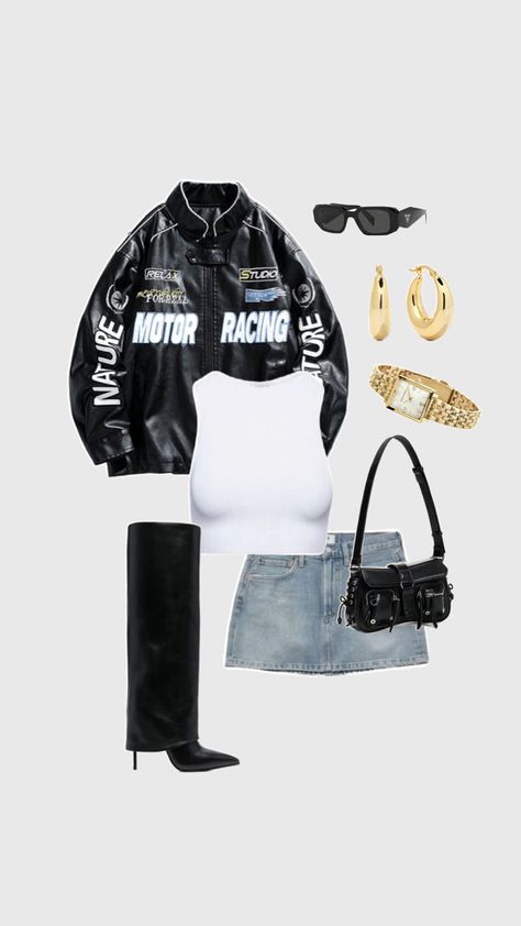 Casual, bold, sleek | #nascar #superbike #daytona Nascar Outfit For Women, Nascar Outfit, Race Outfit, Casual Work Outfits Women, Nascar Race, Outfit For Women, Motor Racing, Super Bikes, Nascar Racing