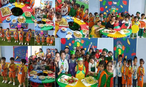 Fruits Day Celebration Collarge - Vagishwari World School  #Vagishwariworldschool #fruits #celebration #schools #school #images Fruits Day Celebration In School, School Board Decoration, School Images, Board Decoration, School Board, At School, Preschool Activities, Preschool, Fruit