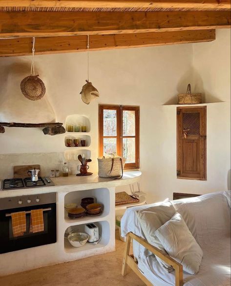 Adobe House, Mediterranean Design, Cob House, Mediterranean Homes, Rustic Kitchen, House Inspo, Dream Home Design, Interior Architecture Design, Future House