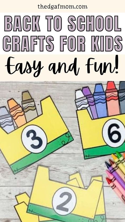 Back To Preschool Activities, Back To School Theme Preschool Crafts, Back To School Crafts For Toddlers, Back To School Crafts For Preschoolers, Educational Crafts For Kids, School Crafts For Kids, Back To School Crafts For Kids, School Bookmarks, Toddler Math