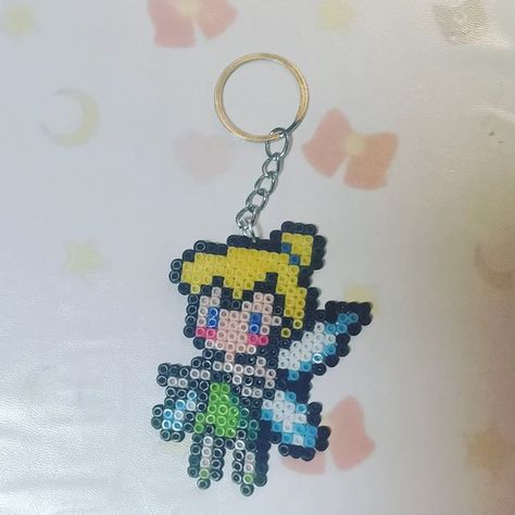 Perler Beads Tinkerbell, Mini Fuse Bead Patterns, Perler Bead Fairy Pattern, Princess And The Frog Perler Beads, Tinkerbell Perler Bead Patterns, Fairy Perler Beads, Fairy Perler, Tinker Bell Perler Beads, Fairy Tail Perler Beads