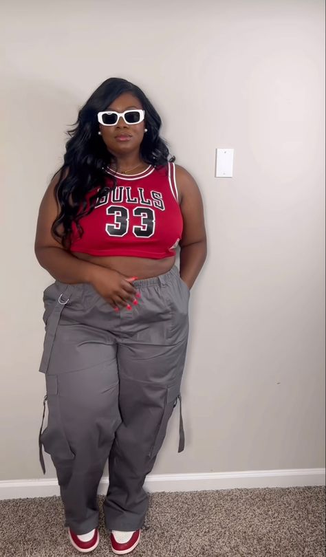 Apple Shape Black Women, Plus Size Outfits Streetwear, Plus Size Outfits For Summer, Dunks Outfit Woman, Dunk Outfit, Curvy Casual Outfits, Dunks Outfit, Plus Size Baddie Outfits, Stylish Summer Outfits