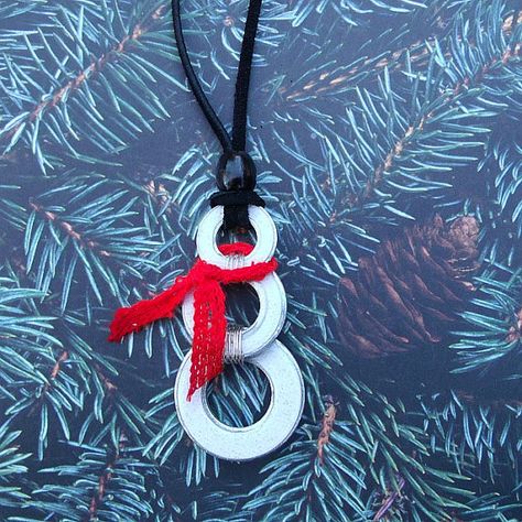 Washer Crafts, Mouse Ornaments, Christmas Party Crafts, Christmas Displays, Creative Craft, Snowman Crafts, Crafts With Pictures, Christmas Ornament Crafts, Ornament Crafts