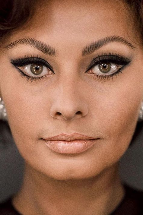 Double wing eyeliner 😍 il trend makeup che spopola sui social, cinema e serie tv Sophia Loren Makeup, Klasik Hollywood, Peggy Lee, 60s Makeup, Rosemary Clooney, Sofia Loren, Vlasové Trendy, Smink Inspiration, Italian Actress