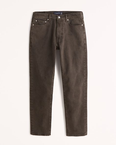 Brown Denim Pants, Straight Jeans Men, Clothing Wishlist, Mens 90s, Abercrombie Jeans, Men's Bottoms, Brown Jeans, Dream Man, Jeans Men