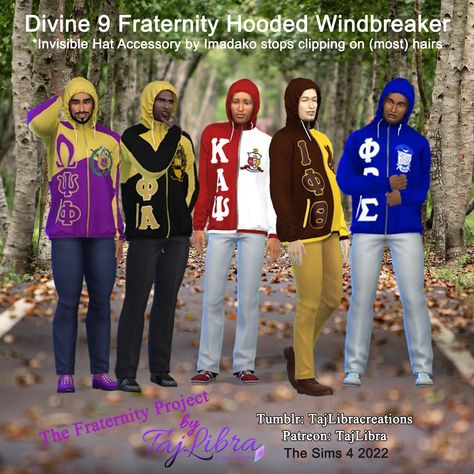 Sims 4 Fraternity Cc, Sims4 Clothing, Black Fraternities, Divine 9, Divine Nine, Tumblr Hair, Fraternity Apparel, Sorority And Fraternity, Sims 4 Cc Finds