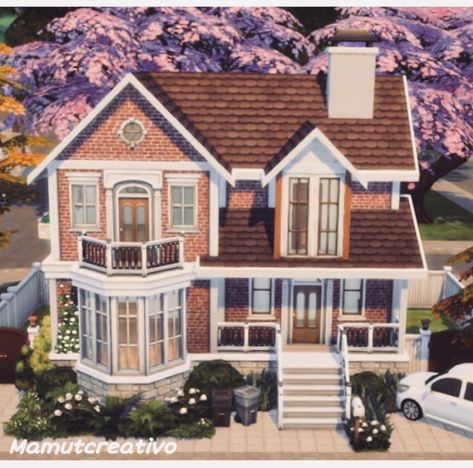 Sims Builds Ideas, Sims 4 House Inspo Exterior, Sims Modern House, Newcrest Sims 4 Layout, Sims 4 Houses Layout, Die Sims 4, Sims 4 Family, Sims Houses, Sims Builds