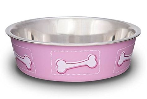 Size:Medium      |  Color:Pink          	          	 	 		 			Loving Pets Bella Bowls are the perfect dish - both functional and beautiful. They are a revolutionary design combining stainless steel wrapped in polyresin and finished off with a removable rubber ring to prevent spills and reduce noise. Available in many colors and sizes to fit any dcor. Dishwasher safe - please remove rubber ring ...* Check this awesome product by going to the link at the image. (This is an affiliate link) #dogfeedi Stainless Steel Dog Bowls, Dog Store, Dog Boutique, Coastal Blue, Dog Bowl, Pink Dog, Love Pet, Pet Bowls, Dog Stuff