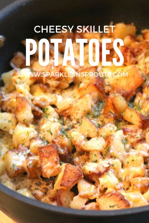 Quick Sides For Dinner, Sides For Dinner, Quick Sides, Quick Potato Recipes, Cheesy Potato Side Dishes, Side For Dinner, Electric Skillet Recipes, Simply Potatoes, Skillet Potatoes