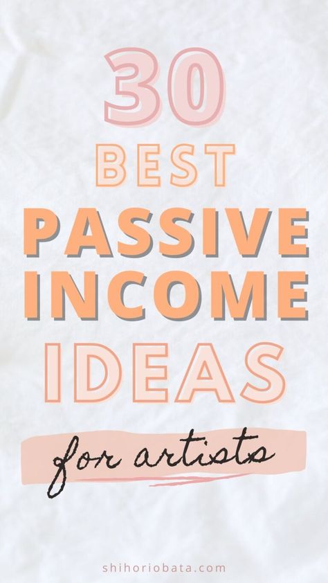 Shihori Obata, Stream Ideas, Passive Income Ideas For Beginners, Best Passive Income, Side Hustle Passive Income, Night Jobs, Passive Income Business, Streams Of Income, Creating Passive Income