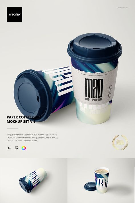 Fuel your coffee cup design dreams with our Paper Coffee Cup Mockup Set! Whether you're a cafe owner or a coffee enthusiast, these mockups are the canvas for your custom cup ideas. Serve up your style, and let every sip be a masterpiece ✨🌈 | coffee cup, cup designs, coffee cup design Paper Cup Design Packaging, Custom Cup Ideas, Pudding Packaging, Cup Printing, Cafe Owner, Paper Cup Design, Coffee Cup Mockup, Cup Mockup, Custom Coffee Cups