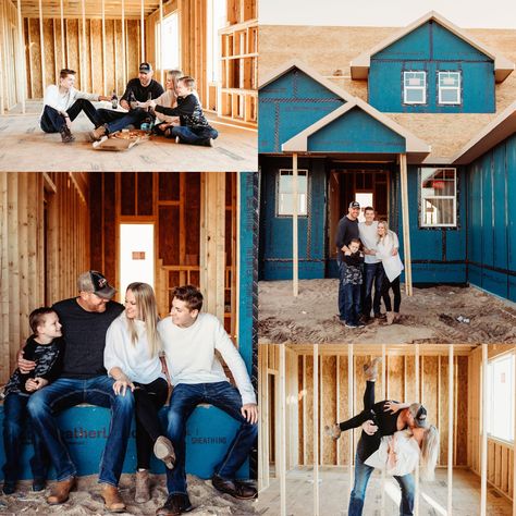 Home Building Photoshoot, House Building Photo Shoot, New Construction Photoshoot, Renovation Photoshoot, Framing Photos, Future Farmhouse, Themed Photography, Announcement Photos, Home Photo Shoots