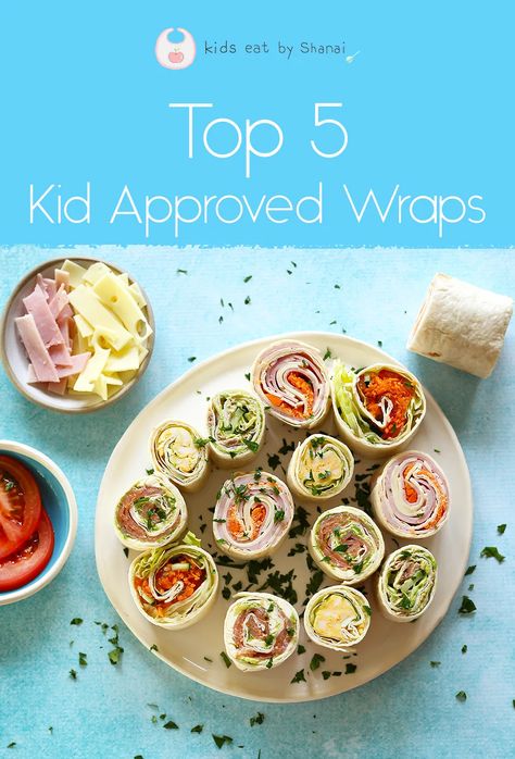 Top 5 Kid Approved Wraps for School Lunches | Kids Eat by Shanai Easy Toddler Lunches, Kid Sandwiches, Smoked Salmon Cream Cheese, Healthy Party Food, Lunch Wraps, Healthy Wraps, Toddler Lunches, Dinner Recipes For Family, Lunch Box Recipes