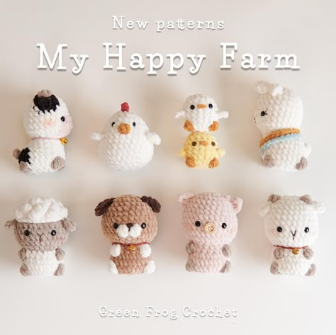 [New Pattern] Hi friends! I am so happy to say that my patterns for the farm animals are available in English on my website and Etsy. This… | Instagram Amigurumi Farm Animals, Crochet Patterns Quick, Farm Animal Crochet, No Sew Amigurumi, Crochet Farm Animals, Crochet Baby Projects, Crochet Pig, Happy Farm, Easy Patterns