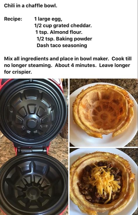 Chaffle Bowl Recipe, Dash Mini Waffle Bowl Recipes, Chaffle Bowl Recipe Keto Easy, Waffle Bowl Maker Recipes, Dash Waffle Bowl Maker Recipes, Mini Waffle Bowl Maker Recipes, Dash Mini Waffle Bowl Maker Recipes, Keto Waffle Bowl Maker Recipes, Low Carb Mini Waffle Maker Recipes