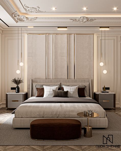 New Classic Bedroom, Classical Bedroom, Classic Bedroom Design, Classical Interior, Neoclassical Interior, Bedroom Interior Design Luxury, Modern Luxury Bedroom, Luxury Bedroom Design, Bedroom Renovation