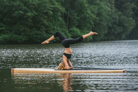 Paddle Board Plans, Wood Paddle Boards, Project Poster, Paddle Board Yoga, Sup Stand Up Paddle, Mother Board, Yoga Inspo, Camille Styles, Warrior 2