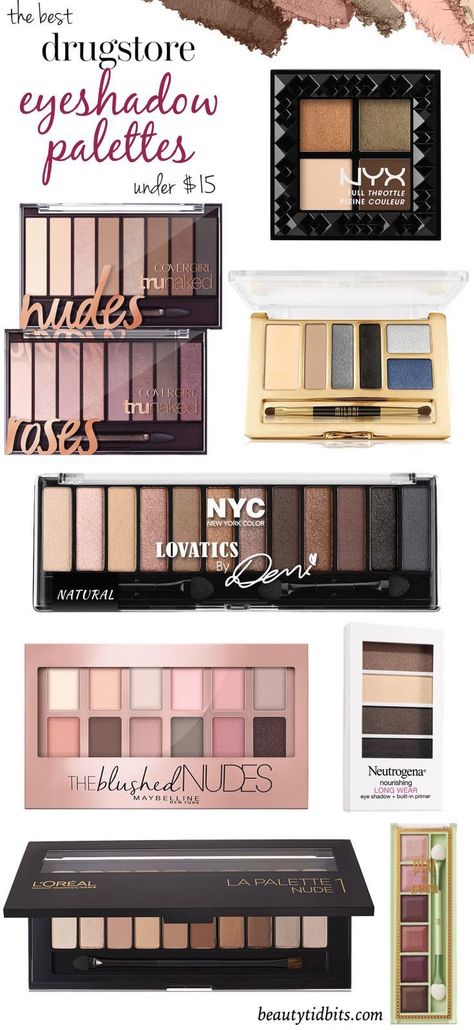 Looking for the best drugstore eyeshadow palette? Here are 8 top-notch drugstore palettes that give you the best bang for your buck! Best Drugstore Eyeshadow Palette, Drugstore Glitter Eyeshadow, Best Eyeshadow Palette For Blue Eyes, Drugstore Palette, Eyeshadow Palette For Blue Eyes, Must Have Eyeshadow Palettes, Blue Pallet, Best Drugstore Eyeshadow, Cheap Eyeshadow Palette