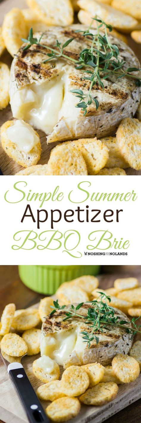 Simple Summer Appetizer BBQ Brie will be your new easy favorite for backyard BBQs. Ooey, gooey, divine brie is spiced and grilled in a matter of minutes. Bbq Brie, Backyard Bbq Menu Ideas, Bbq Appetizer Ideas, Backyard Bbq Appetizers, Appetizers Summer, Bbq Appetizers, Bbq Menu, Summer Appetizer, Simple Summer