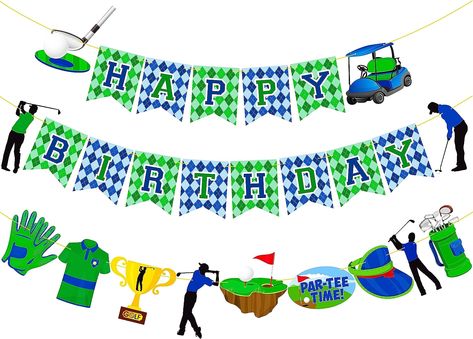 Golf Party Banners 3Pcs Golf Happy Birthday Banners Golf Party Cutout Garland Banners Golf Party Decorations for Golf Sports Theme Baby Shower Supplies Sports Baby Shower Theme, Golf Party Decorations, Sports Theme Birthday, Golf Birthday Party, Golf Birthday, Golf Party, Birthday Banners, Baby Shower Supplies, Fourth Birthday