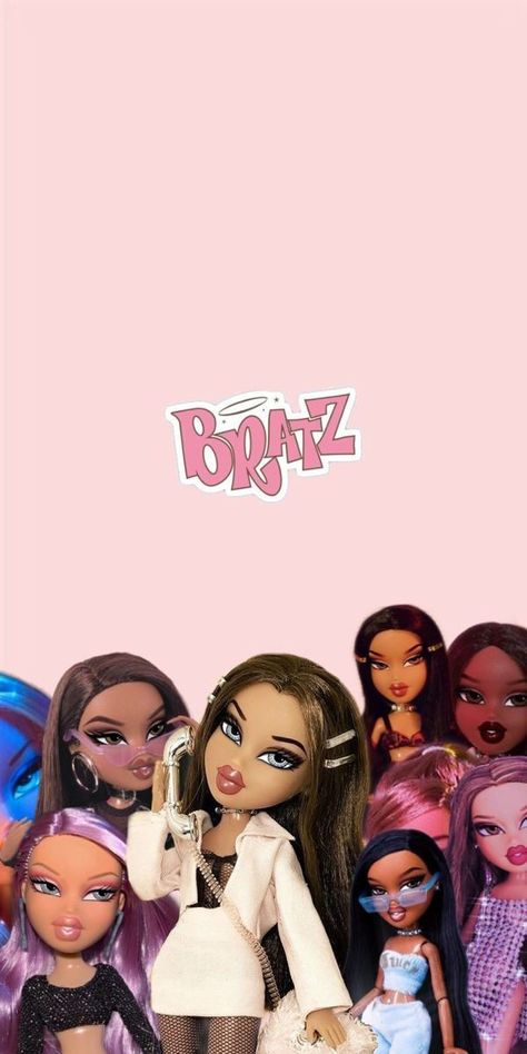 2000s Pink Aesthetic, Bratz Doll Aesthetic, Dolls Monster High, Wallpaper Baddie, Bratz Wallpaper, Aesthetic Doll, Monster High Makeup, Black Bratz, Baddie Wallpaper