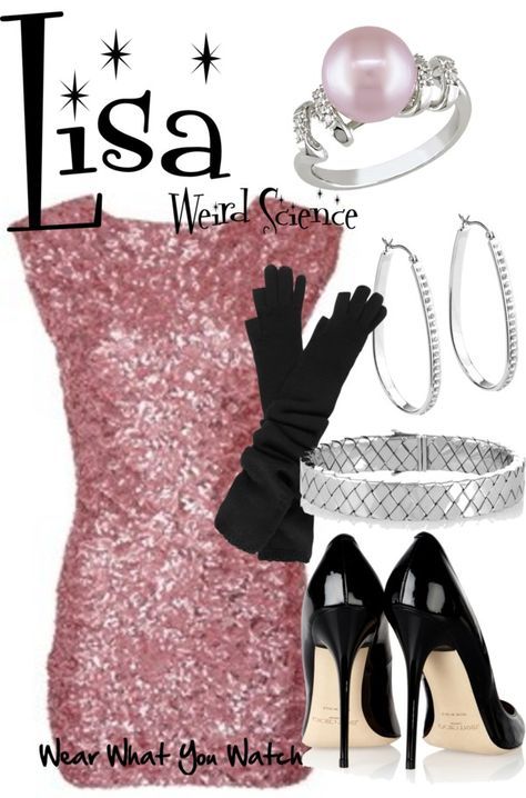 Inspired by Kelly LeBrock as Lisa in Weird Science. Science Outfits, 80s Fancy Dress, Kelly Lebrock, Weird Science, Polyvore Outfits, Fancy Dress, Pink Dress, Science, Streetwear Brands