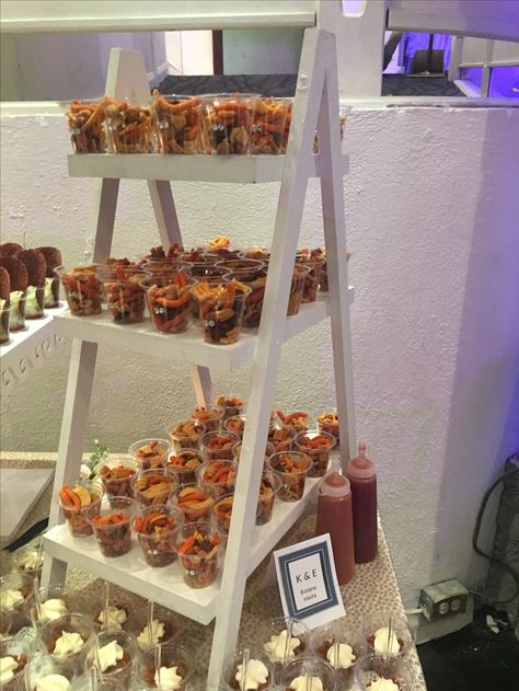 Ladder Food Display, Wedding Snack, Wedding Snacks, Food Display, Diy Wedding, Ladder Decor, Food Ideas, Snack Recipes, Baby Shower