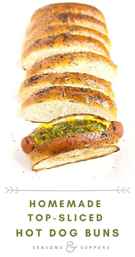 Split Top Hot Dog Bun Recipe, Top Split Hot Dog Buns, Homemade Hot Dog Buns Easy, Small Batch Hot Dog Buns, New England Hot Dog Buns Recipe, Easy Hot Dog Buns, Prego Rolls, Hot Dog Bun Recipe, Toasted Hot Dog Buns