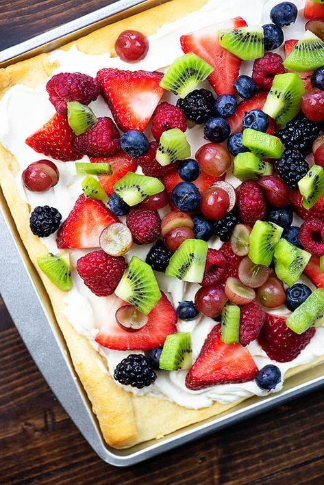 Fruit Salad Pizza, Fruit Pizza Recipe With Glaze, Fruit Pizza Dough, Cream Cheese Fruit Pizza, Crescent Roll Fruit Pizza, Fresh Fruit Pizza, Fruit Pizza Topping, Fruit Pizza Icing, Fruit Pizza Frosting