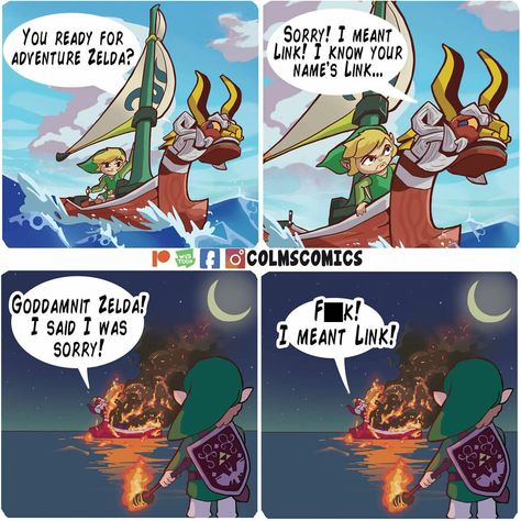 40 Comics With Absurd Situations And Unexpected Endings By This Artist Father Meme, Legend Of Zelda Memes, Zelda Funny, Wind Waker, Meme Lord, Zelda Art, Gaming Memes, The Legend Of Zelda, Splatoon