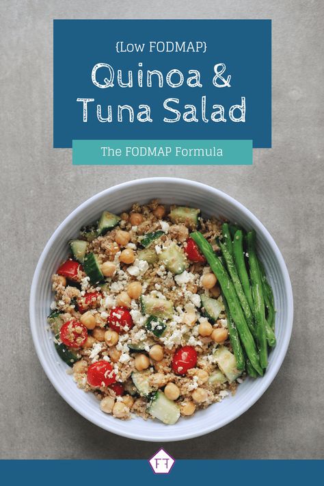 Looking for a healthy lunch idea? Check out this low FODMAP quinoa and tuna salad. Packed with protein, it's a great option for work or school. #IBS #fodmap #lowfodmap #fodmapformula www.fodmapformula.com Quinoa Lunch, Fodmap Lunch, Low Fodmap Recipes Dinner, Fodmap Friendly Recipes, Low Fodmap Diet Recipes, Fodmap Diet Recipes, Ibs Recipes, Working Men, Lunch Idea