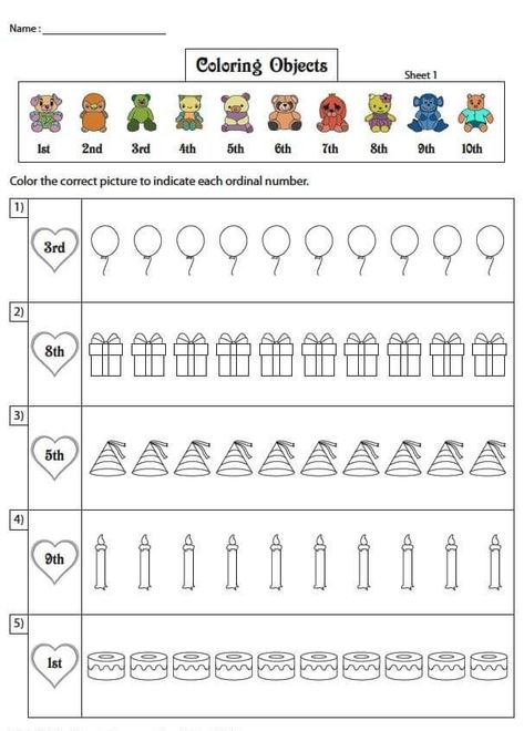 Coloring object . math worksheet for kindergarten and preschool . ordinal number Ordinals Worksheet For Kindergarten, Ordinal Numbers Worksheets Kindergarten, Math Worksheet For Kindergarten, Ordinal Numbers Kindergarten, Ordinal Numbers Worksheets, Number Worksheets Kindergarten, Worksheet For Kindergarten, Ordinal Numbers, Numbers Worksheets