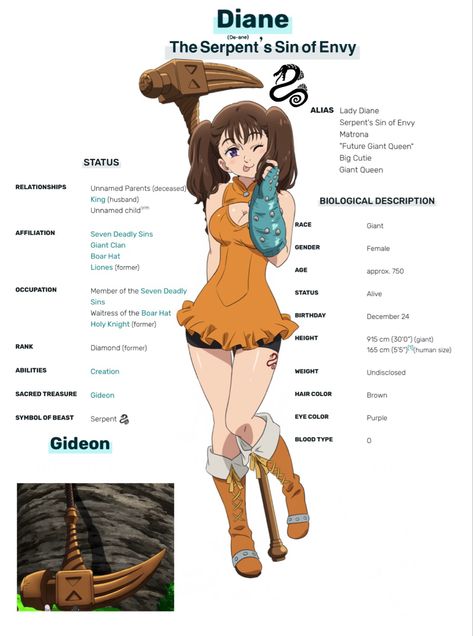 7 Deadly Sins Costumes Anime, Diane Seven Deadly Sins Tattoo, Diana Seven Deadly Sins, 7 Deadly Sins Diane, Diane 7ds, Seven Deadly Sins Oc, Sds Oc, Seven Deadly Sins Diane, Diane Seven Deadly Sins