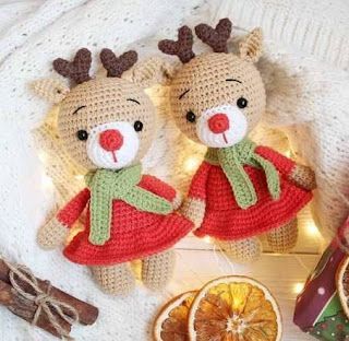 PATRONES AMIGURUMI GRATIS: PATRON GRATIS RENO AMIGURUMI 45635 Reindeer Crochet, Crochet Reindeer, Amigurumi Cow, Amigurumi Doll Pattern, Animal Knitting Patterns, Crochet Geek, Pola Amigurumi, Mini Figurine, Crochet Teddy